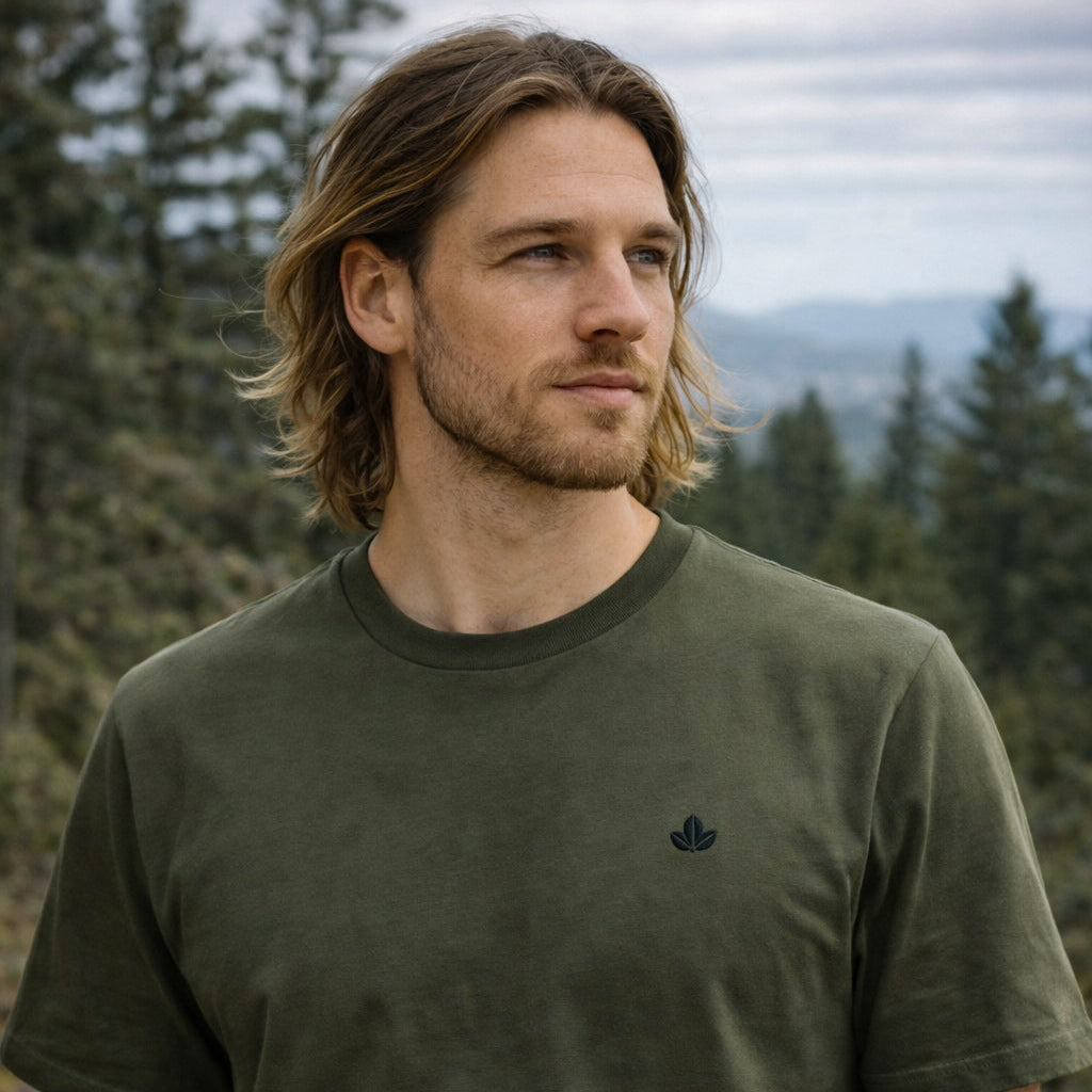 Leaflinewear® Icon Tee - Embroidery Organic Unisex Shirt