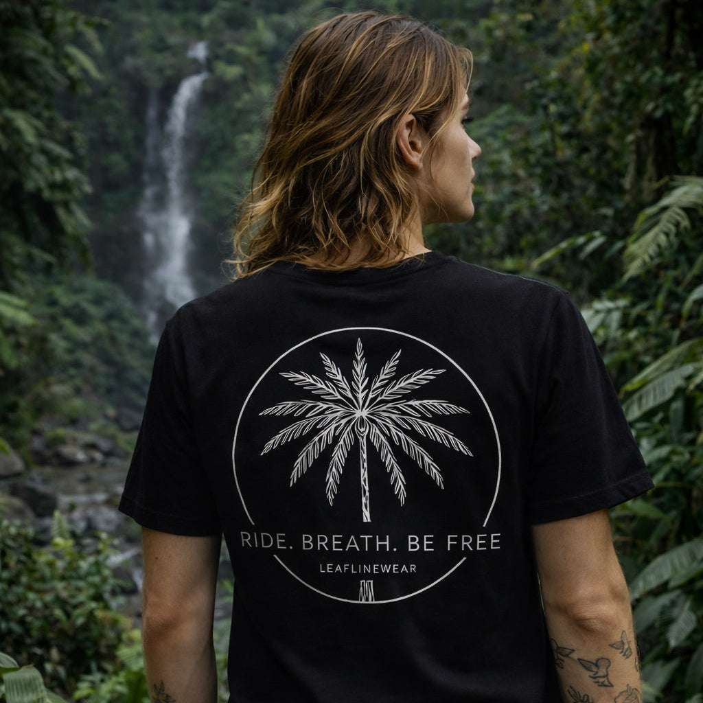 Leaflinewear® Ride Line Art Tee - Organic Unisex Shirt