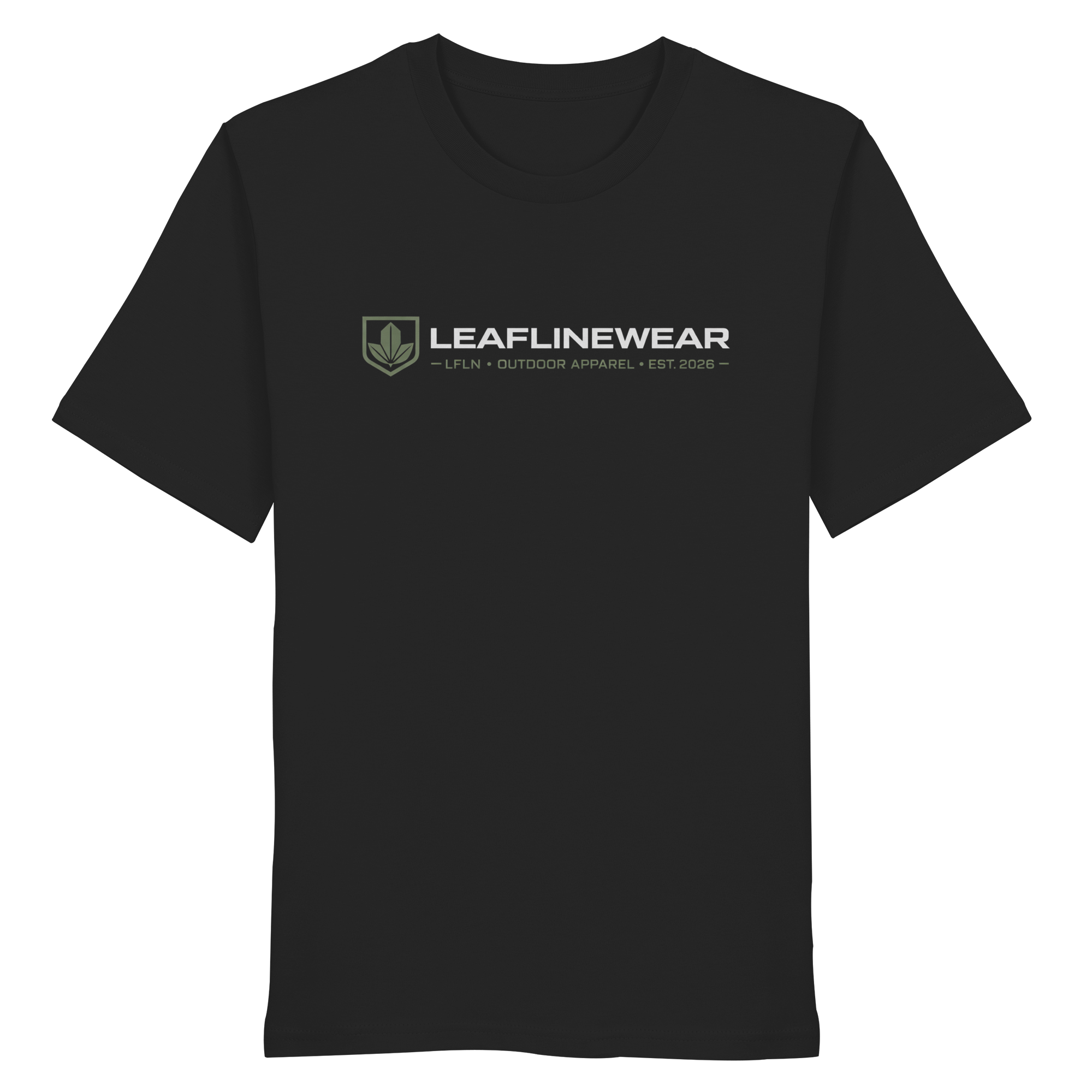 Leaflinewear® Core Logo Tee – Organic Unisex Outdoor Essential