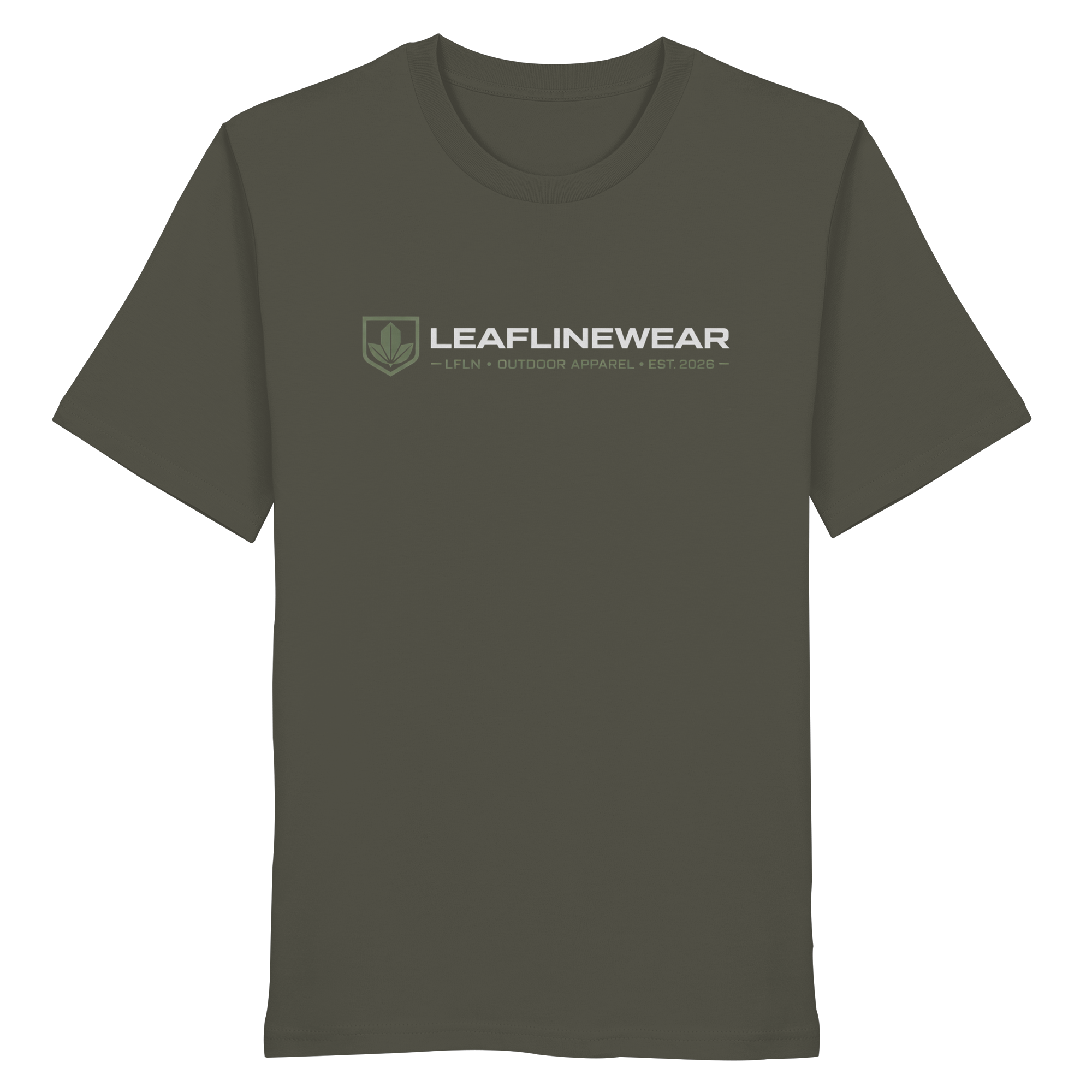 Leaflinewear® Core Logo Tee – Organic Unisex Outdoor Essential