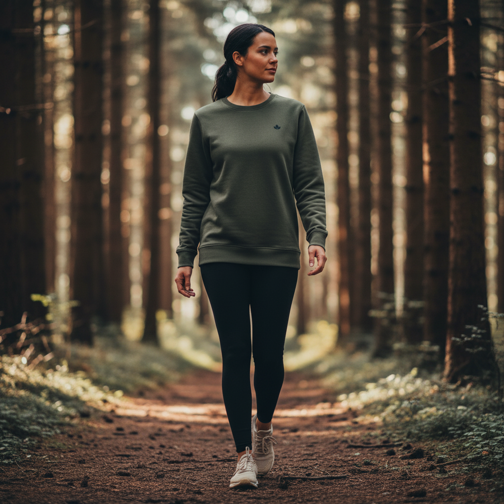 Leaflinewear Basic Sweatshirt – Organic Unisex - Organic Basic Unisex Sweatshirt